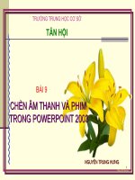 Chèn âm thanh và phim trong Power point 2003