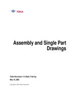tekla tutorial lesson 11b assembly and single part drawings