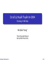 slike bài giảng cơ sở lý thuyết truyền tin - hà quốc trung chương 6 mã hóa kênh