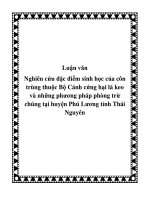 Nghiên cứu đặc điểm sinh học của côn trùng thuộc bộ cánh cứng hại lá keo và những phương pháp phòng trừ chúng ở huyện phú lương tỉnh thái nguyên