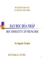 Day hoc hoa nhap hoc sinh Khuyet Tat Tri Tue cap Trung hoc-Co Hanh-TP HCM