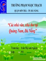 Mot So Nha Van Nha Tho O Quang Nam