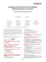 evaluating the performance of post-installed mechanical anchors in concrete
