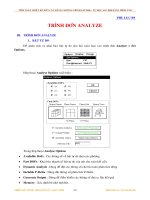 Trình đơn analyze trong SAP 2000