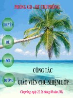 chuyên đề công tác chủ nhiệm lớp 2011