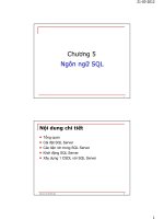 bài giảng chương 5 ngôn ngữ sql