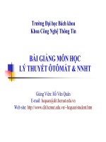 Giáo trình automat và NNHT