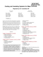 cooling and insulating systems for mass aci 207.4r-93 concrete