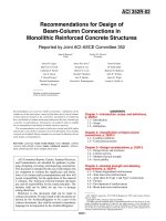 recommendations for design of beam-column connections in monolithic reinforced concrete structures