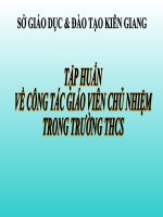 Tập huấn công tác chủ nhiệm lớp năm học 2011-2012 CĐ Giải quyết tình huống