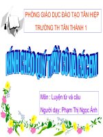 LUYỆN TỪ VÀ CÂU NAM VÀ NỮ Tuần 30
