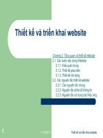 bài giảng thiết kế và triển khai website chương 2 - gv. bùi quang trường