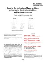 guide for the application of epoxy and latex adhesives for bonding freshly mixed and hardened concretes