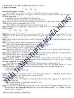 BÀI TẬP VỀ CHƯƠNG NGUYÊN TỬ