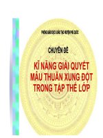 kĩ năng giaỈ QUYẾT MÂU THUẨN XUNG ĐỘT