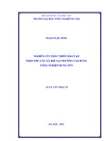 Nghiên cứu phát triển đào tạo theo nhu cầu xã hội tại trường cao đẳng công nghiệp hưng yên