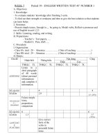 Tiết 19 KT 1 tiết có ma trận