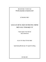 Giải gần đúng một số phương trình trên máy tính điện tử