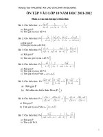 CAC DANG TOAN ON THI VAO THPT