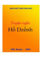 Tuyển tập truyện ngắn Hồ Dzếnh