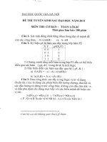 Đề thi cao học môn Toán 2011