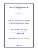 Nghiên cứu xác định giống và mật độ trồng thích hợp cho đậu tương vụ xuân trên đất phù sa huyện hưng hà tỉnh thái bình