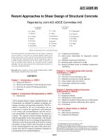 recent approaches to shear design of structural concrete