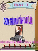Bai 3: Chuong trinh may tinh va du lieu