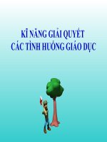 Kĩ năng giải quyết các tình huống giáo dục