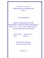 nghiên cứu đặc điểm sinh vật học, sinh thái học và biện pháp phòng chống rệp sáp bột planococcus lilacinus (cockerell) trên cây táo tại lạng gian, bắc giang 2012