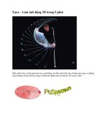 Xara làm ảnh động 3D trong 5 phút