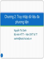 slike bài giảng cơ sở dữ liệu đa phương tiện - nguyễn thị oanh chương 2 truy nhập dữ liệu đa phương tiện