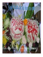 Nghệ thuật cắt tỉa hoa từ Củ Quả