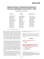 standard practice for selecting proportions for structural lightweight concrete