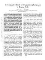 a comparative study of programming languages in rosetta code