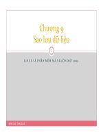 slike bài giảng linux và phần mềm mã nguồn mở - hà quốc trung chương 10 sao lưu dữ liệu