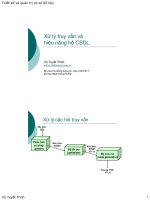 slike bài giảng thiết kế và quản trị csdl - vũ tuyết trinh chương 4 xử lý truy vấn và hiệu năng hệ csdl