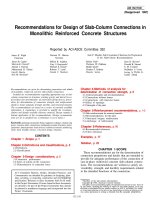 recommendations for design of slab-column connections in monolithic reinforced concrete structures