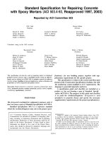 standard specification for repairing concrete with epoxy mortars (aci 503.4-92, reapproved 1997, 2003)