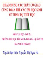 Tập đọc Người thầy cũ - lớp 2