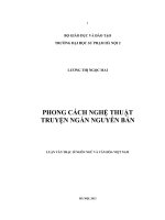 Phong cách nghệ thuật truyện ngắn Nguyễn Bản