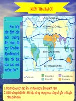 Tiết 7: Môi trường nhiệt đới gió mùa