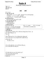 GIÁO ÁN LỚP 1-TUẦN 8 NĂM 2011