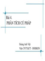 slike bài giảng chương trình dịch - hoàng anh việt chương 4 phân tích ngữ pháp