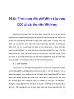 Thực trạng việc phổ biến và áp dụng DDC tại các thư viện Việt Nam