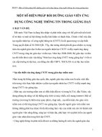 Một số biện pháp bồi dưỡng giáo viên ứng dụng  CNTT trong giảng dạy