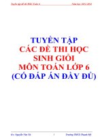 TUYỂN TẬP ĐỀ THI CÓ ĐÁP ÂN TOÁN 6