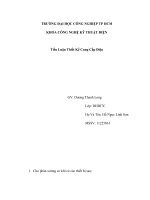 Tiểu luận thiết kế cung cấp điện