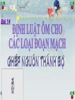 Định luật Ôm cho các loại đoạn mạch