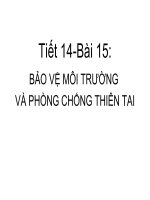 Bài 15: Bảo vệ môi trương,phòng chống thiên tai